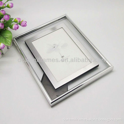 Beautiful transparent photo frame with varieties decorations